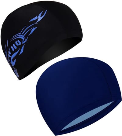 Set van 2 Zwemcaps voor Volwassenen, Unisex, Duurzaam en Comfortabel, Ideaal voor Wateractiviteiten en Zwemtraining