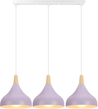 Kroonluchter Moderne Slaapkamer 3 Hanglamp Scandinavische Plafondlamp voor Woonkamer Keuken Violet