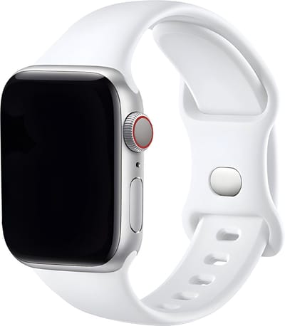 Innerlight® Sport - Wit - 38/40/41mm - S/M - Siliconen bandje geschikt voor Apple Watch - Geschikt als Apple Watch bandje voor Series 1/2/3/4/5/6/7/8/9/10 42mm/11 42mm/SE