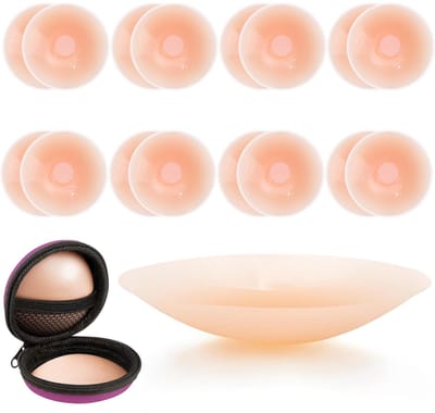 Dailygoods- Tepelafdekkingen 8 Paar - Herbruikbaar - Hypoallergene - Siliconen - Zelfklevend - Waterdicht - Ultradun 6,5 cm - Nippelcovers