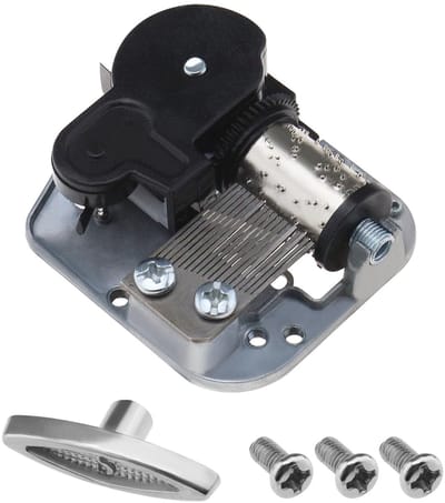 Dailygoods- Muziekdoos Wikkelmechanisme - Zinklegering - Melodie Zwanenmeer - 51 mm x 44 mm - Inclusief Sleutel/Schroeven - Duurzaam en Compact