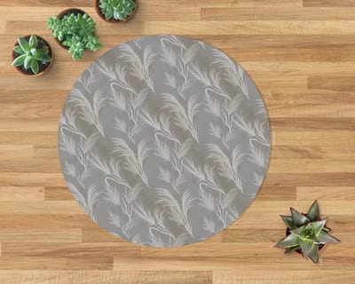 Coloray Vloerbeschermer - Grijs gras Stoel Mat - 100x100 cm - Grijs Computer Stoel Mat - Vloerbeschermer Bureaustoelmat - PVC Vloerbeschermer - Ronde Mat - Natuur Thema