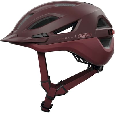 Fietshelm ABUS URBAN-I 4.0 ACE chestnut red M - 54-58 cm - rood - Geschikt voor gebruik op elektrische fietsen - stadsfietsen - 280 g