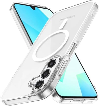 Hoesje Geschikt voor Samsung Galaxy A51 - Compatibel met MagSafe - Hard Back Cover met Magneet - Transparant