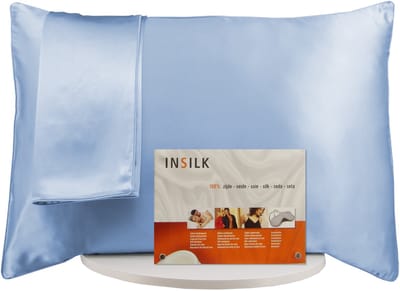 Zijden Kussensloop - Lichtblauw - 60 x 70 cm - Premium Kwaliteit - inSilk - 100% Zijde - Glad en Soepel - Luxe en Zacht