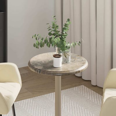 vidaXL - Tafelblad - Ø40x2,5 - cm - marmer - grijs