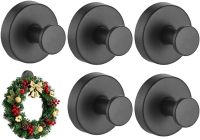 5-delige RVS Zuignap Haken Set, Geen Boren, Ideaal voor Badkamer, Keuken en Raamdecoratie, Perfect voor Handdoeken en Keukengerei
