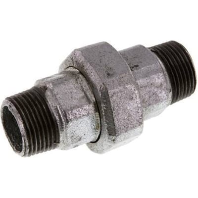 R 1'' Verzinkt Gietijzeren Borstnippel 3-delig met Conische afdichting 25 Bar - FL2S-M-IZ-100R-C