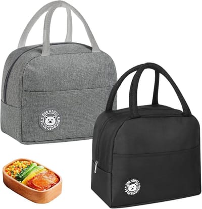 Kleine Geïsoleerde Koeltas 7L voor Lunch, Vouwbare Thermische Tas voor Picknick en School, Set van 2