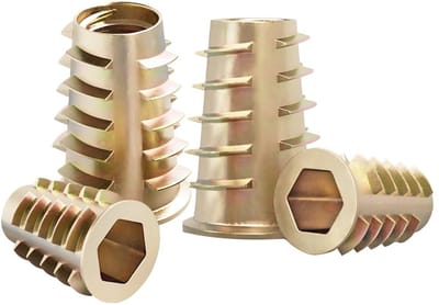 20 Stuks Schroef In Moeren M5 x 8mm, Zink Legering Moeren voor Houten Meubels en Klussen