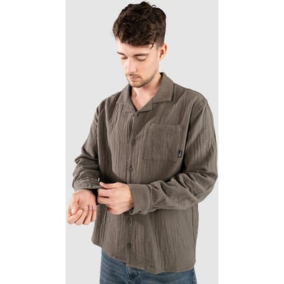 Blue Tomato Plain Linen Shirt groen