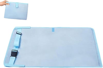 Vliegtuig Stoelverlenger - Reis Booster - Comfortabel Reizen - Opvouwbaar Ontwerp - 76 x 44.5 cm - Blauw