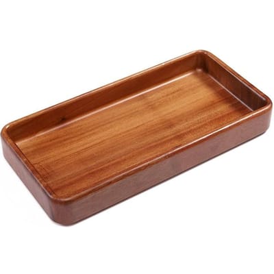 Japanse Acaciahout Dessertbord, Rond Houten Bord, Huishoudelijke Keukenaccessoires Houten Tafelgerei, Snackbord, Fruitschaal brown