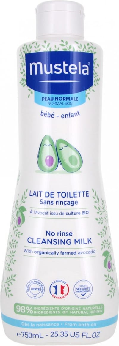 Mustela Toiletmelk zonder spoelen 750 ml