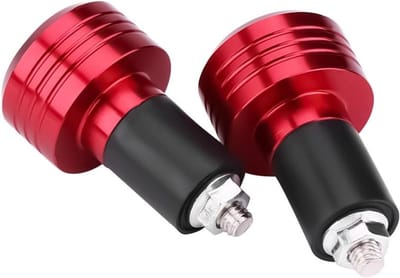 Motorfiets Stuurdoppen - Grip Gewicht - Comfortabel Rijden - Geanodiseerd Aluminium - 22mm Universeel - Rood