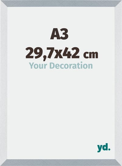 Your Decoration - Fotolijst A3 29,7x42 cm - MDF - Aluminium Geborsteld - Mura