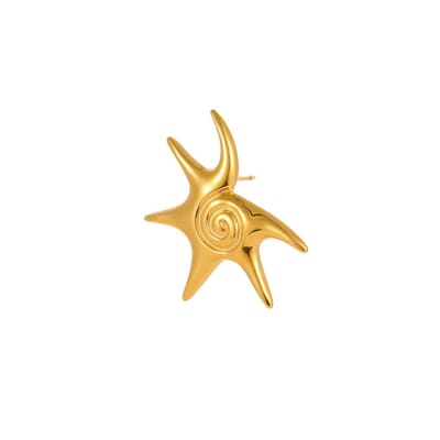 Bijoutheek Oorknoppen Schelp Zeester Goud