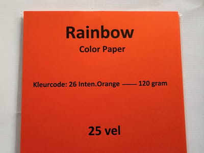 Rainbow kl-26 intense oranje 25 vel 120 gram papier