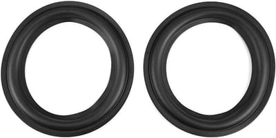 6 Inch Rubber Rand Surround Speaker Reparatie Onderdelen - Set van 2 stuks - Zwart Rubber - DIY Vervanging Kit met Perforaties