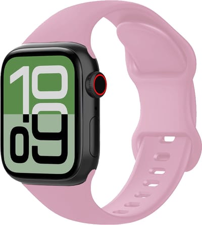 Siliconen Bandje Geschikt voor Apple Watch 1, 2, 3, 4, 5, 6, 7, 8, 9, SE - 38/40/41 mm Bandje Siliconen - Horloge Band Verstelbaar Polsband - Lila