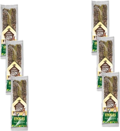 Tiny Friends Farm Stickle 100 g - Knaagdiersnack - 6 x Hooi&Kruiden