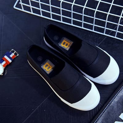 Chaussures Vulcanisées Femme Toile Souple Marche Simple Chaussures Femme Légères Tout-Aller Quotidien Respirant Solide Tendance Féminin 40 noir