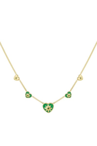 Bijoutheek Collier Ketting harten Groen