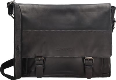 Hide & Stitches Japura Schoudertas - 100% Leer - Zwart