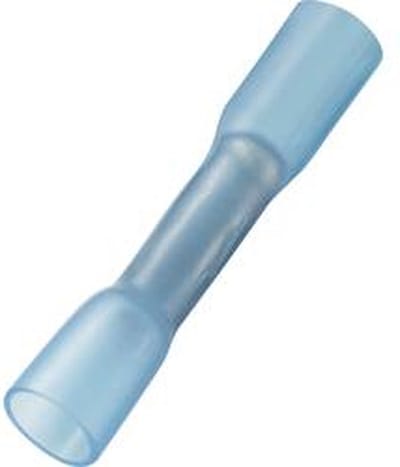 TRU COMPONENTS 739128 Stootverbinder Met krimpkous 1.50 mm² Volledig geïsoleerd Blauw 30 stuk(s)