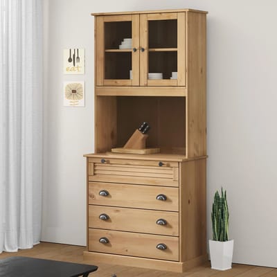 vidaXL - Hoge - kast - VIGO - 80x40x176 - cm - massief - grenenhout