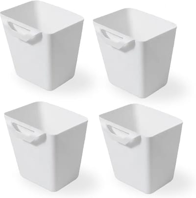 4 stuks hangmanden van kunststof voor keuken, kleine multifunctionele hangmand, bekerhouder om op te hangen, opbergmand van kunststof, potloodhouder om op te hangen