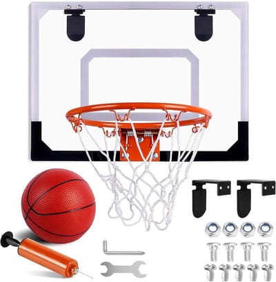 Basketbalkorf voor kinderen en volwassenen - binnen en buiten - deur aan de muur - sportspeelset - jongens en meisjes - cadeau. Basketbalring