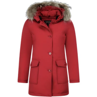 Matogla Nepbontjassen winterjas wooly lang nepbontkraag parka steekzakken 5692a