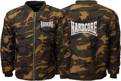 Hardcore Camouflage Geborduurd Logo Bomberjack Style Jas - 3XL