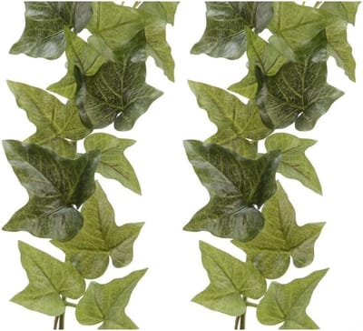 2x Groene Hedera Helix/klimop kunstplant slingers 180 cm - Kunstplanten/nepplanten - Hangplanten