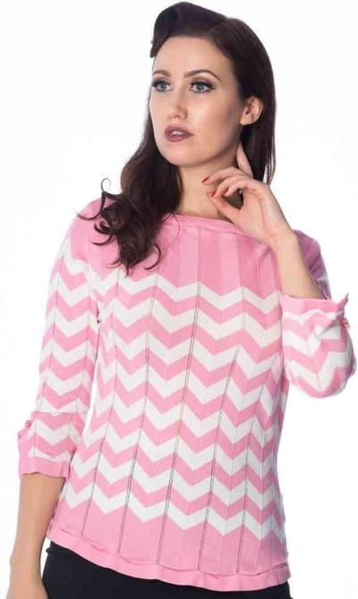 Dancing Days - Vanilla Longsleeve top - S - Roze