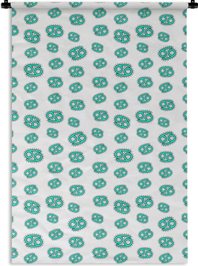 Wandkleed - Wanddoek - Kreeft - Astrologie - Zodiac - Design - 120x180 cm - Wandtapijt