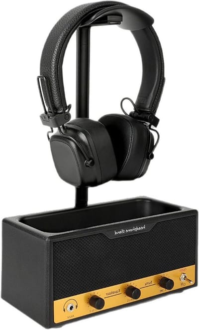 Multifunctionele 3-in-1 Hoofdtelefoonhouder en Desk Organizer met Kabelbeheer, Pennenhouder en Sleutelhanger met 4 Stekkers voor Gaming en Thuisgebruik