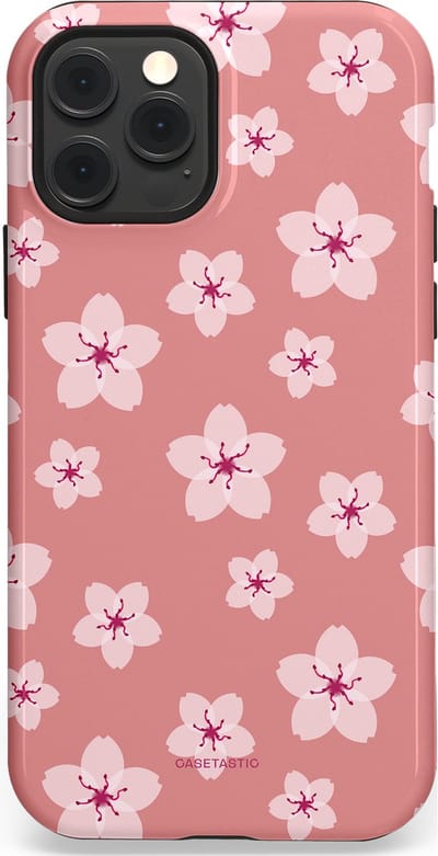 Casetastic Hoesje Geschikt voor Apple iPhone 12/12 Pro Magsafe - Stijlvolle Beschermende Duo-layer Case - Roze Sakura Bloesems Elegante Japan Rituals
