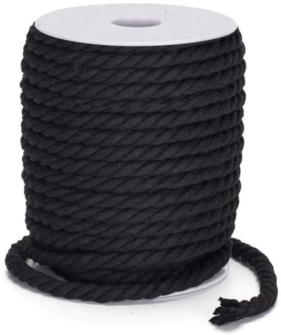 Store_7 - Macramé koord - Katoenen touw voor ambachten - Zwart
