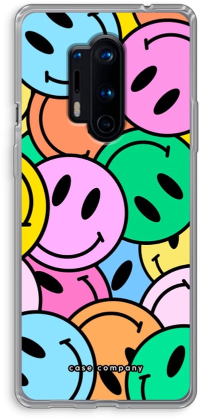 Case Company® - Hoesje geschikt voor OnePlus 8 Pro hoesje - Smiley N°1 - Soft Cover Telefoonhoesje - Bescherming aan alle Kanten en Schermrand