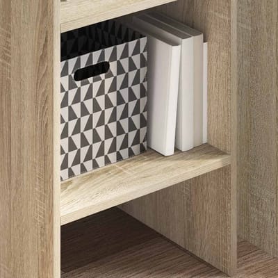 vidaXL - Boekenkast - 40x35x180 - cm - bewerkt - hout - sonoma - eikenkleurig