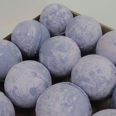Himalayan Jumbo Bruisballen Shea Butter - Violet / Paars - 180 gram - 7.5cm - Salt Bath Bomb - Set van 3 Bruisballen