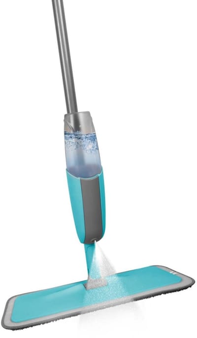 alpina Spray Mop Dweilsysteem met Spray – Dweil en Vloerwisser voor Meerdere Vloeren – Vloerreiniger met Navulbaar Reservoir – Dweilset met 360 Graden Draaibare Kop