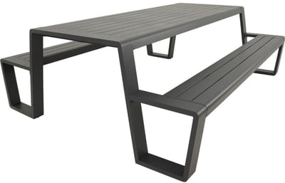 Picknick set Estilo anthrazit 220 cm - Complete tuintafel met banken