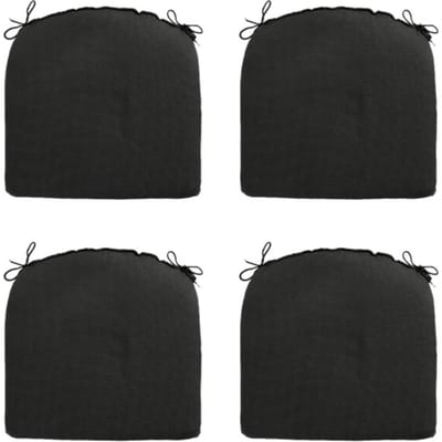 Madison - Zitkussen Rib black - Ca. 46x48 cm - Set van 4