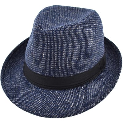 Chapeau Haut-de-Forme Plaid en Laine d'Hiver Britannique Chapeau de Jazz pour Hommes d'Âge Moyen Chapeau Pare-Soleil Grand Bord Chaud Fête de Mariage Seau Fédoras Chapeau Casquette gray