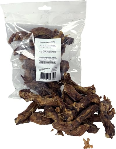 Petsnack Kippennek - Natuurlijke Kauwsnack Honden - Eiwitrijk, 180 gram