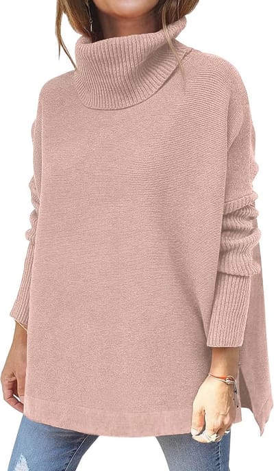 Casual Dames Coltrui - Grof Gebreide Pullover met Lange Mouwen