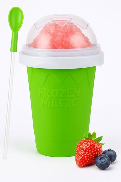 Joya Party® Slushy Maker Beker Groen 300 ML | Zelf Slush drankjes Maken | IJsbeker voor Kinderen & Volwassenen | Herbruikbare Slush Cup | BPA-vrij | DIY Slushie IJsdrank Beker | Frozen Smoothie Maken Thuis | Zomer Gadget | Groen
